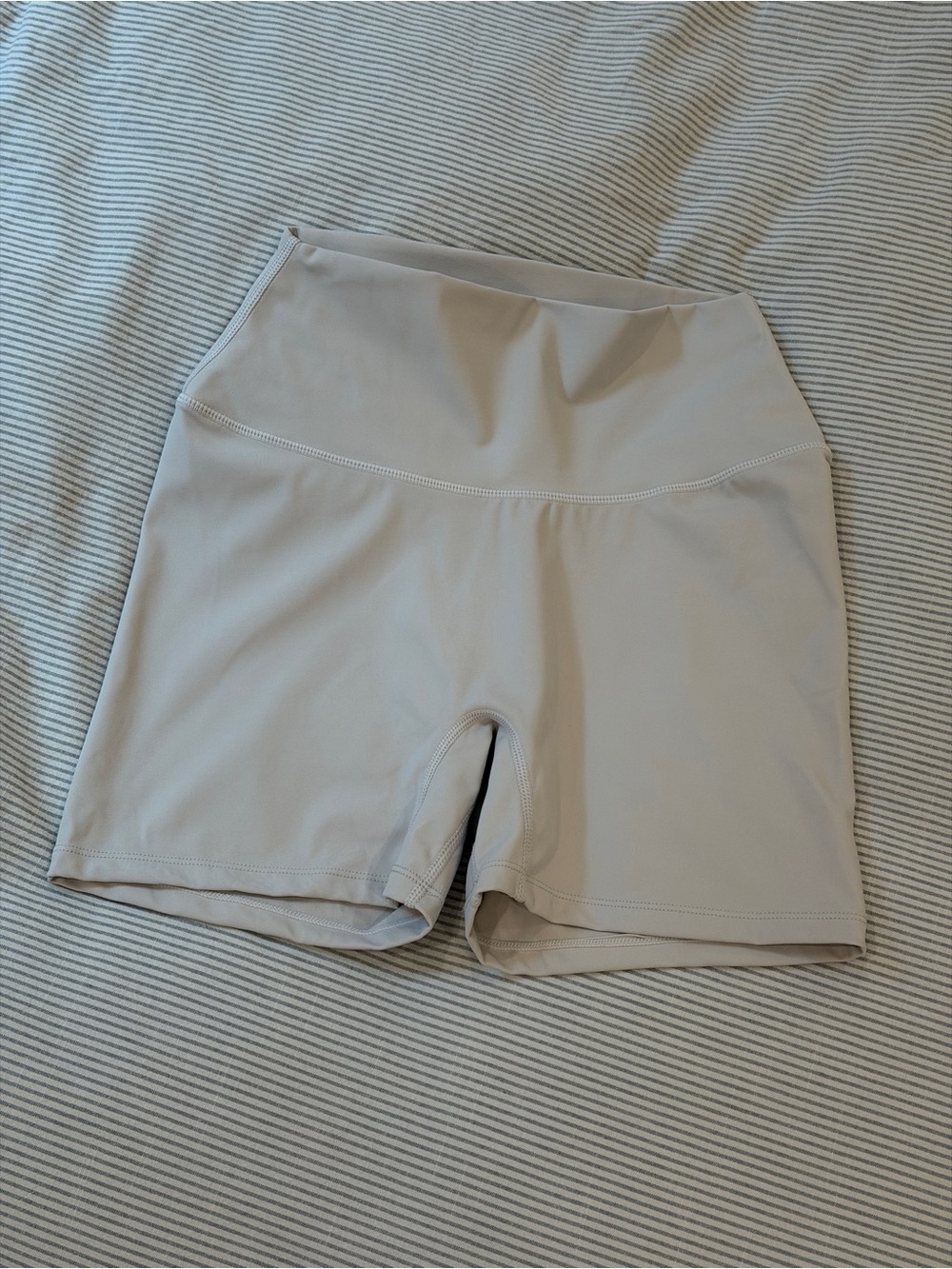 CSB High-Waist Women’s Bike Shorts in Light Grey